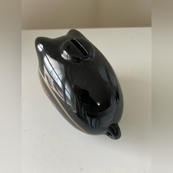 Harley-Davidson Black Ceramic Hog Gas Tank Piggy Bank - Picture 3 of 8